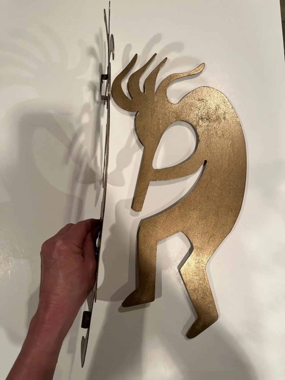 Kokopell 20”x8” Vintage Metal Wall Art Set - Antique Brass Finish 2 pc